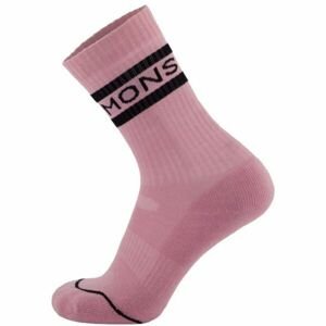 MONS ROYALE SIGNATURE CREW Unisex ponožky z Merino vlny, čierna, veľkosť M