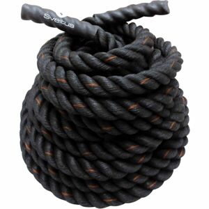 SVELTUS BATTLE ROPE L10 M ?38 MM Posilovací lano, čierna, veľkosť 10 M