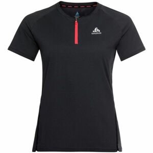 Odlo W AXALP TRAIL T-SHIRT CREW NECK S/S 1/2 ZIP Dámske tričko, čierna, veľkosť