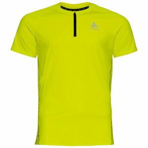 Odlo AXALP TRAIL T-SHIRT CREW NECK S/S 1/2 ZIP Pánske tričko, žltá, veľkosť S