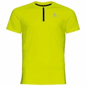 Odlo AXALP TRAIL T-SHIRT CREW NECK S/S 1/2 ZIP Pánske tričko, žltá, veľkosť S