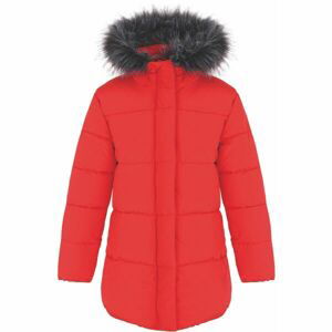 Loap TOMKA Dievčenský zimný kabát, červená, veľkosť 122-128