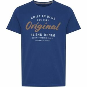 BLEND TEE REGULAR FIT Pánske tričko, modrá, veľkosť L