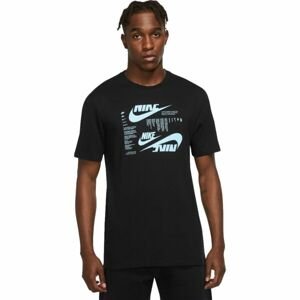 Nike NSW TEE CLUB SSNL HBR Pánske tričko, čierna, veľkosť S