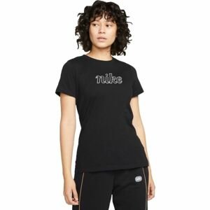 Nike NSW TEE ICN CLSH Dámske tričko, čierna, veľkosť XL