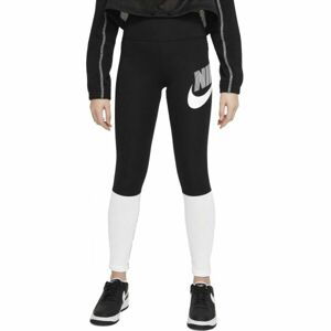 Nike NSW GX HW LEGGING Dievčenské legíny, čierna, veľkosť L