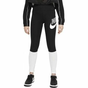 Nike NSW GX HW LEGGING Dievčenské legíny, čierna, veľkosť S