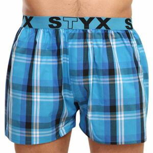 Styx MEN'S BOXERS SHORTS SPORTS RUBBER Pánske trenky, modrá, veľkosť L