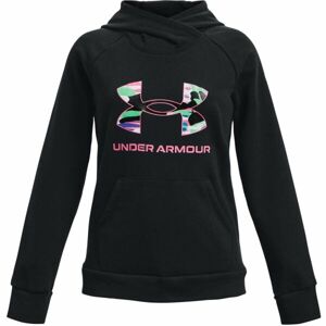 Under Armour RIVAL FLEECE BL HOODIE Dievčenská mikina, čierna, veľkosť XL