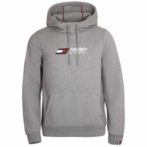 Tommy Hilfiger ESSENTIALS HOODY Pánska mikina, sivá, veľkosť S