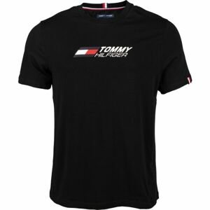 Tommy Hilfiger ESSENTIALS BIG LOGO S/S TEE Pánske tričko, čierna, veľkosť XL