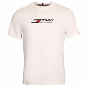 Tommy Hilfiger ESSENTIALS BIG LOGO S/S TEE Pánske tričko, biela, veľkosť L