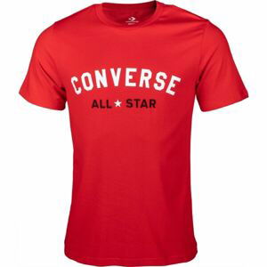 Converse STANDARD FIT ALL STAR LOGO PRINTED TEE Pánske tričko, červená, veľkosť M