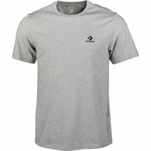 Converse CLASSIC LEFT CHEST SS TEE Pánske tričko, sivá, veľkosť S