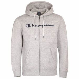 Champion HOODED FULL ZIP SWEATSHIRT Pánska mikina, sivá, veľkosť S