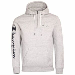 Champion FALL POLY FLEECE HOODED SWEATSHIRT Pánska mikina, sivá, veľkosť S