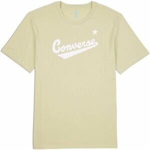 Converse CENTER FRONT LOGO TEE Pánske tričko, svetlo zelená, veľkosť M