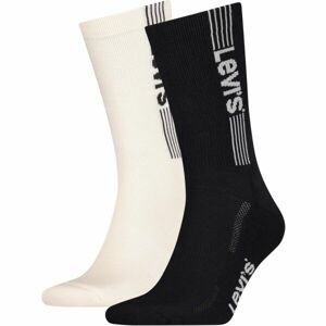 Levi's REG CUT SPORT LOGO 2P Unisex ponožky, biela, veľkosť 39/42