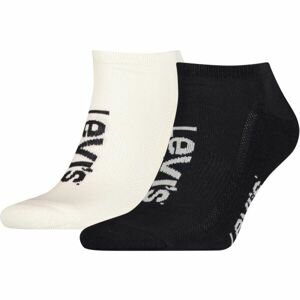 Levi's LOW CUT SPORT LOGO 2P Unisex ponožky, čierna, veľkosť 43-46