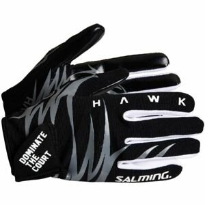 Salming HAWK GLOVES Florbalové brankárske rukavice, čierna, veľkosť M