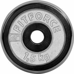 Fitforce NAKLADACÍ KOTÚČ 1,5KG CHROM Nakladací kotúč, strieborná, veľkosť 1,5 KG