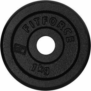 Fitforce NAKLADACÍ KOTÚČ 1KG ČIERNY Nakladací kotúč, čierna, veľkosť 1 KG