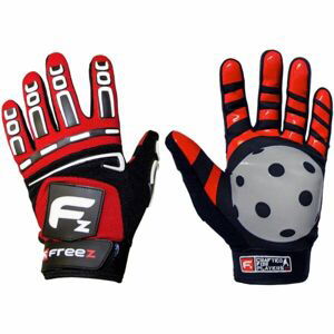 FREEZ GLOVES G-180 SR Florbalové brankárske rukavice, červená, veľkosť M