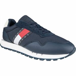 Tommy Hilfiger RETRO LEATHER TJM RUNNER Pánska voľnočasová obuv, tmavo modrá, veľkosť 46