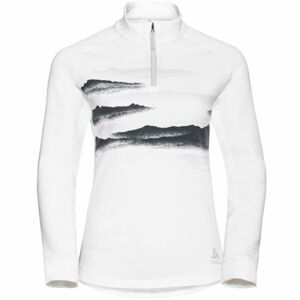 Odlo MID LAYER 1/2 ZIP BERRA GRAPHIC Dámska mikina, biela, veľkosť S