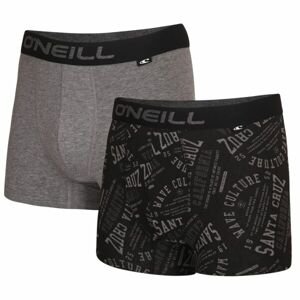 O'Neill BOXER ROUND LOGO&PLAIN 2-PACK Pánske boxerky, tmavo sivá, veľkosť