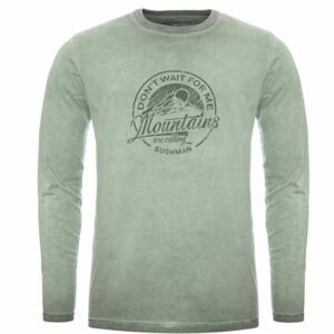 BUSHMAN SHEFFIELD Pánske tričko s dlhým rukávom, svetlo zelená, veľkosť M