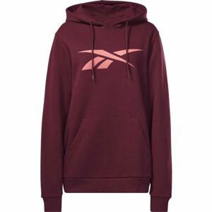 Reebok RI BL FLEECE HOODY Dámska mikina, vínová, veľkosť M