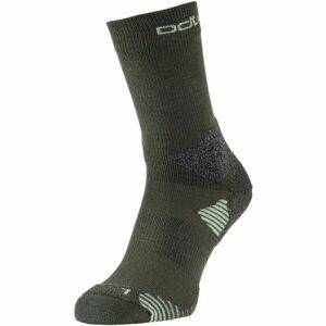 Odlo SOCKS CREW PRIMALOFT HIKE Ponožky, zelená, veľkosť 42-44