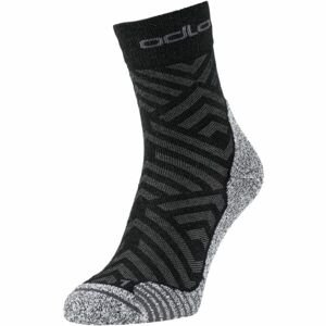 Odlo ACTIVEWARM HIKE GRAPHIC SOCKS Turistické ponožky, čierna, veľkosť 36-38