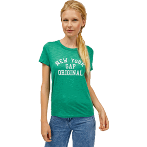 GAP V-SS FOREVERSOFT CREW Dámske tričko, zelená, veľkosť L