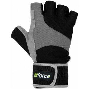 Fitforce FITNESS RUKAVICE šedá XL - Rukavice na fitness