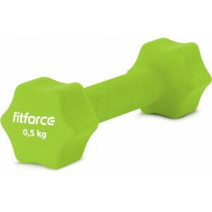 Fitforce FDBN 0,5 KG Jednoručná  činka, zelená, veľkosť 0,5 KG