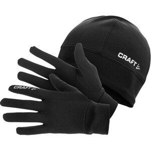 Craft RUNNING WINTER GIFT PACK čierna M - Sada rukavíc a čiapka.