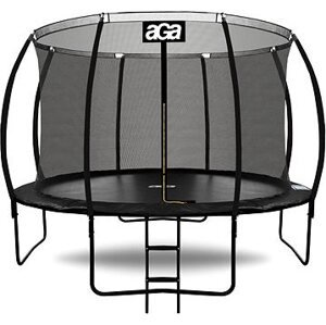 Aga Sport Exclusive Trampolína 366 cm, čierna, ochranná sieť a rebrík