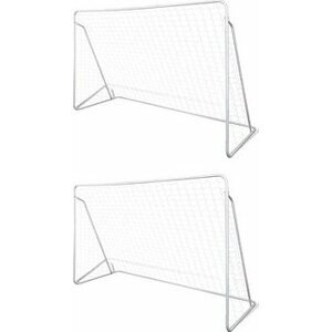Shumee Futbalové bránky so sieťou 2 ks oceľ 240 x 90 x 150 cm