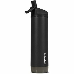 HidrateSpark Steel – smart fľaša so slamkou, 620 ml, čierna