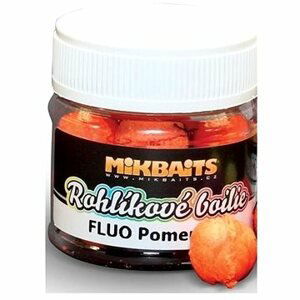 Mikbaits Rožkové boilies Fluo Pomaranč 50 ml