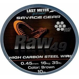 Savage Gear Raw49 0,45 mm 16 kg 35 lb 10 m Uncoated Brown