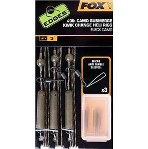 FOX Camo Submerge Heli Rigs Kwik Change Kit 40 lb 3 ks