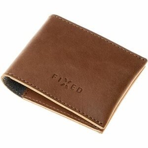 FIXED Wallet z pravej hovädzej kože hnedá