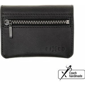 FIXED Tripple Wallet z pravej hovädzej kože čierna