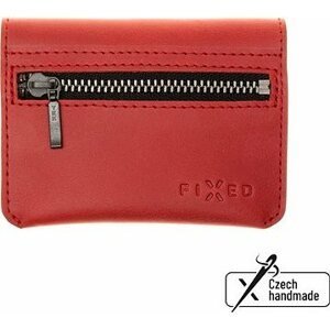 FIXED Tripple Wallet z pravej hovädzej kože červená