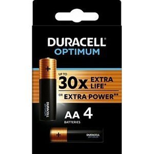 DURACELL Optimum alkalická batéria tužková AA 4 ks