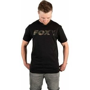 FOX Black/Camo Print T-Shirt veľkosť S