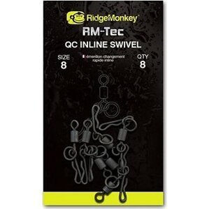 RidgeMonkey RM-Tec Quick Change Inline Swivel Veľkosť 8 8 ks